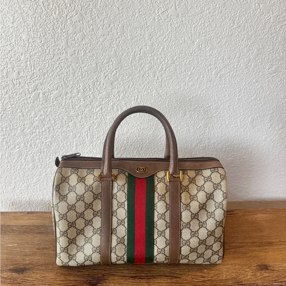 Large Vintage Gucci Boston Tote - EUC